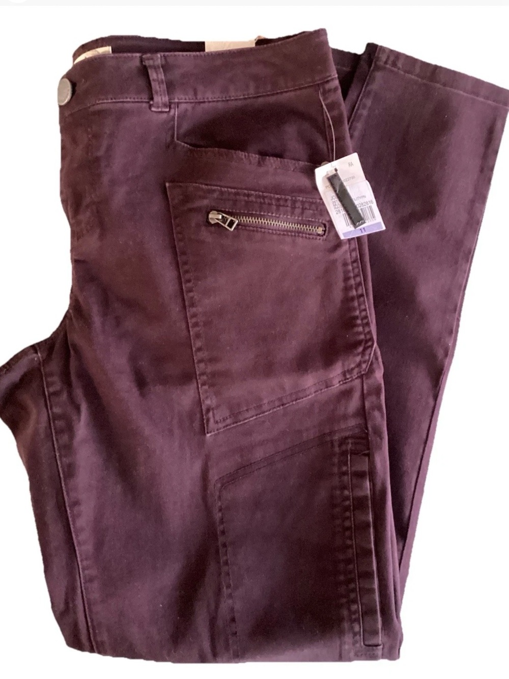 Jolt  Raisin  Utility Pants Junior Size 11 BRAND NEW Plum Stretch Casual Pants